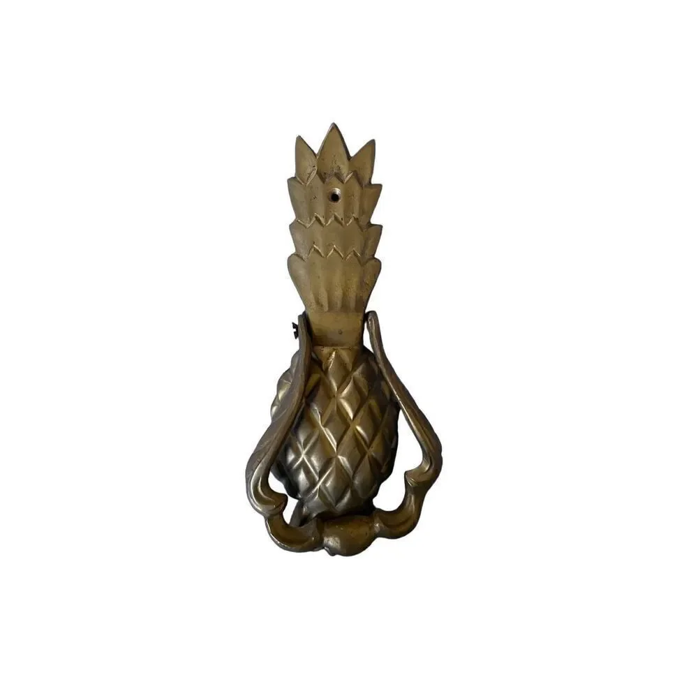 Brass solid pineapple door knocker, 7 x 3